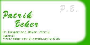 patrik beker business card